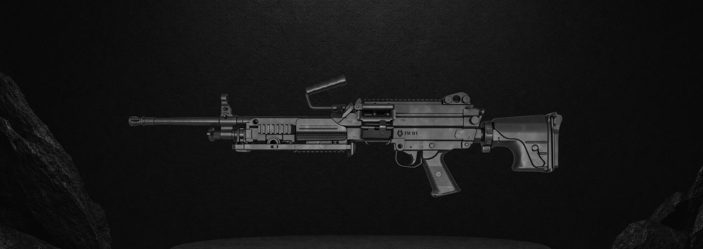 Black TM01LB on a dark studio background; side view